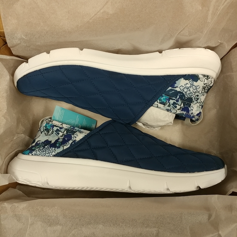 Vera Bradley VB Cloud Convertible Slip-On Shoe Women's 10 Navy Blue & Floral - Picture 3 of 16